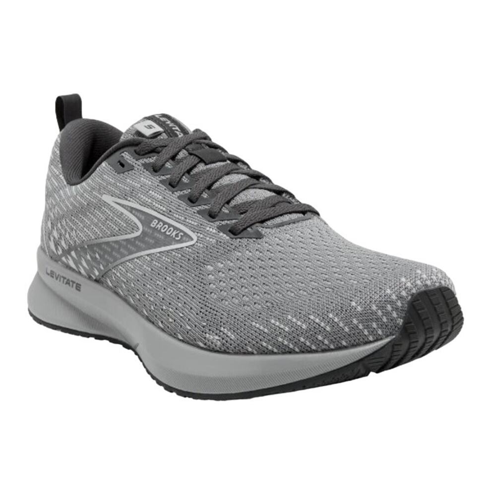 Brooks Levitate 5 Sneakers Shoes Low Top Running Grey Oyster Blackened Pearl 7.5